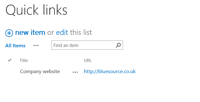 quicklinks quicklinks