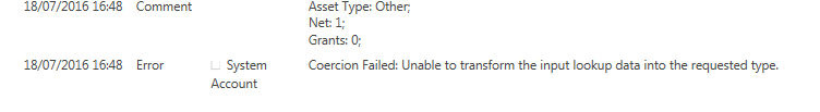 Coercion Error
