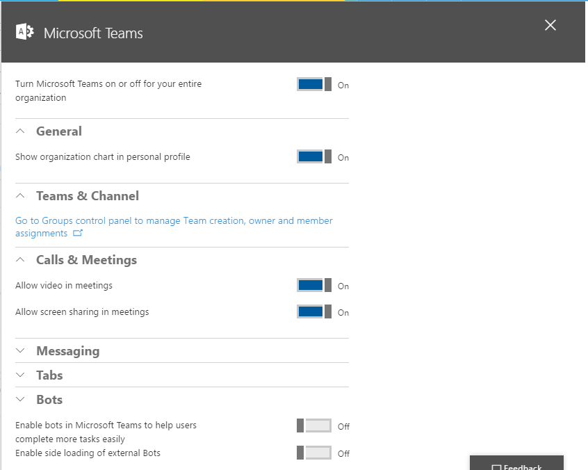 teams settings teams-settings