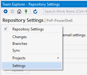 settings SharePoint - PnP - Github - This branch is 245 commits behind SharePoint:master.