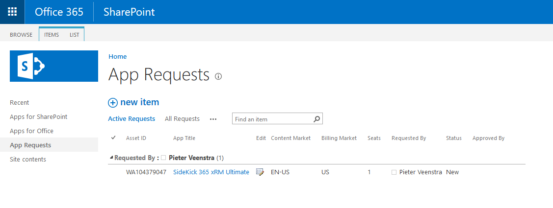 requests Office 365 - How to purchase an app