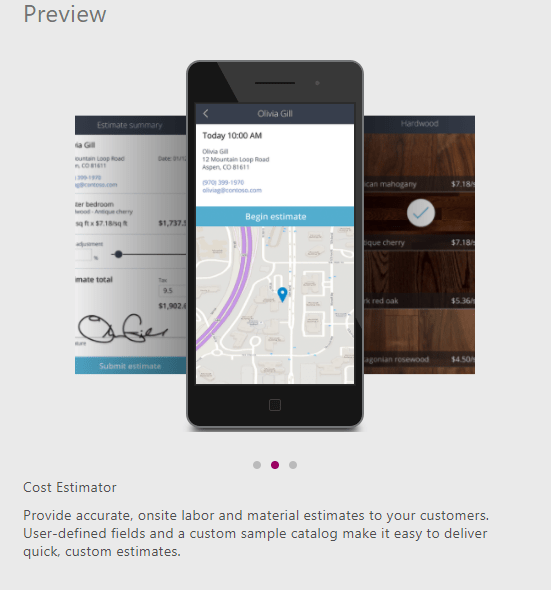 costtemplatephone PowerApps - The Basics - Device options