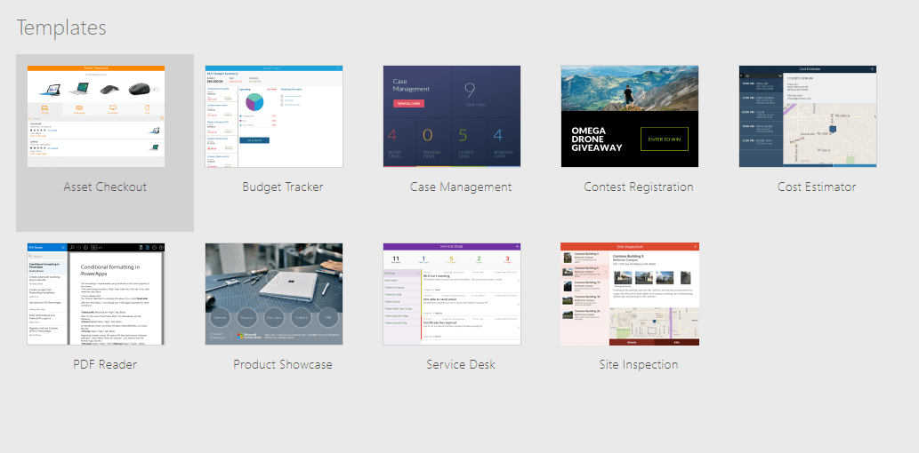 tablettemplates PowerApps - The Basics - Device options