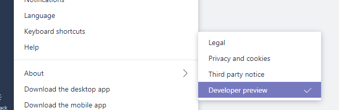 aboutpreview Enable Apps in Microsoft Teams