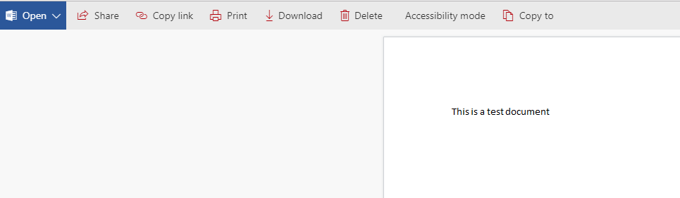 accessibility Open document in previewer