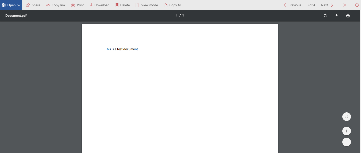 accessibilityviewer Opened document in previewer as pdf