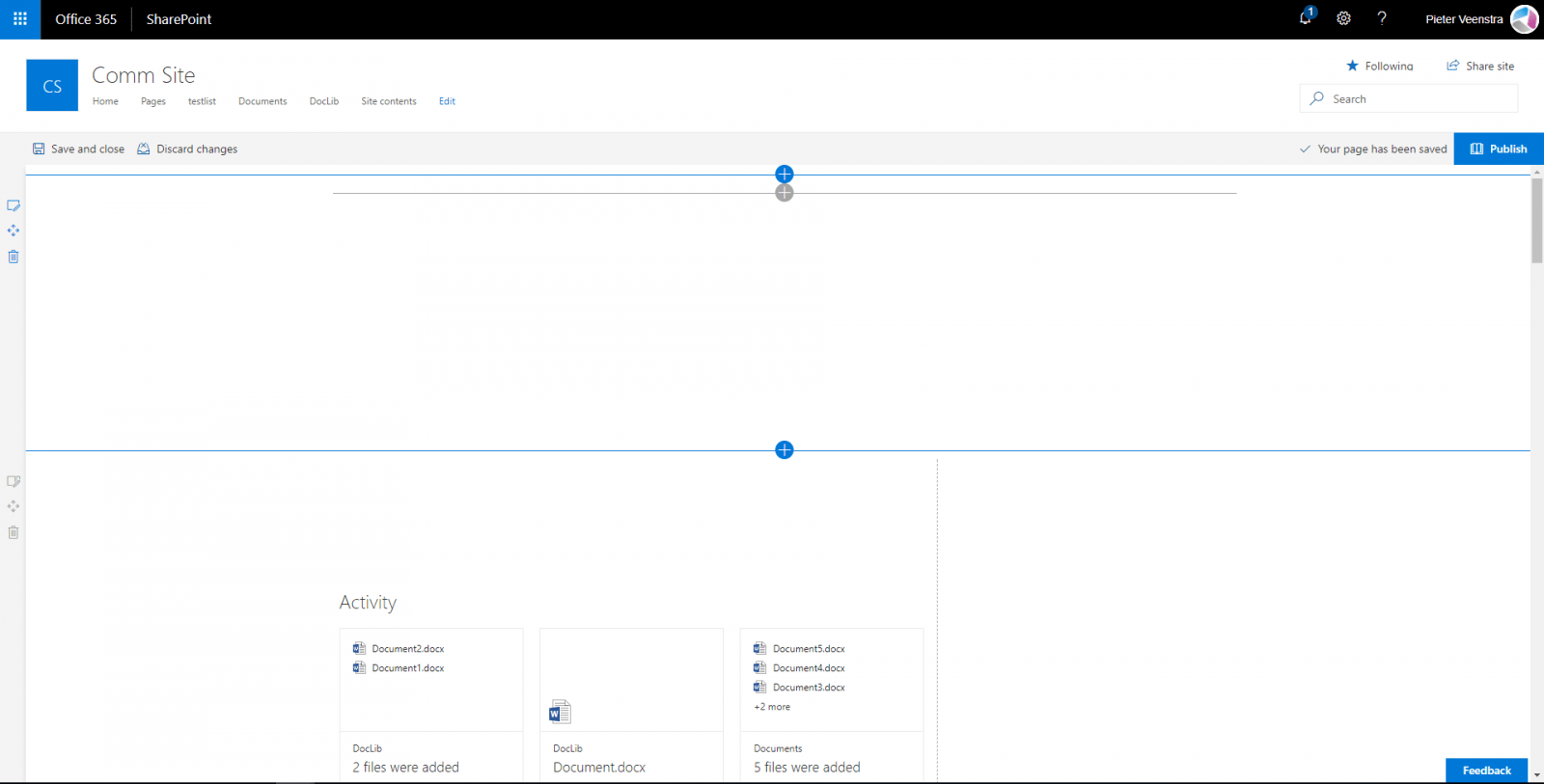 commsite Create a feedback form with SharePoint Online and Microsoft Forms