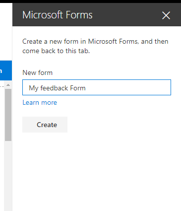 feedbackform Create a feedback form with SharePoint Online and Microsoft Forms