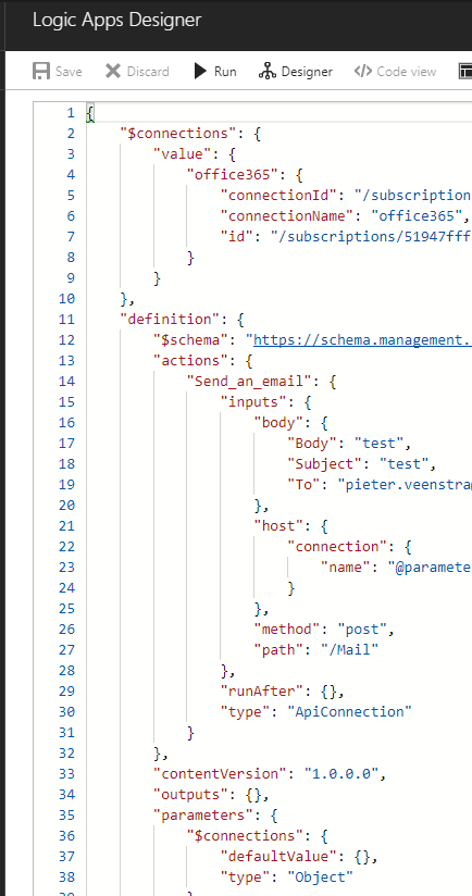 logicappcodeview Export flows and import them in Azure Logic Apps.