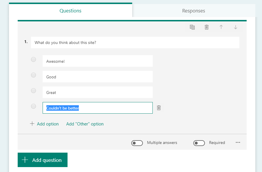 question 1 Create a feedback form with SharePoint Online and Microsoft Forms