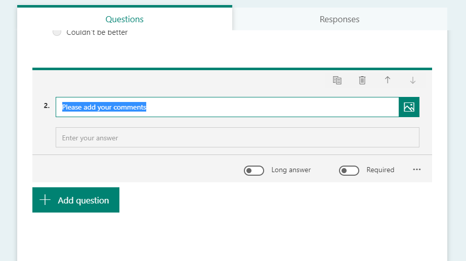 question2comments Create a feedback form with SharePoint Online and Microsoft Forms