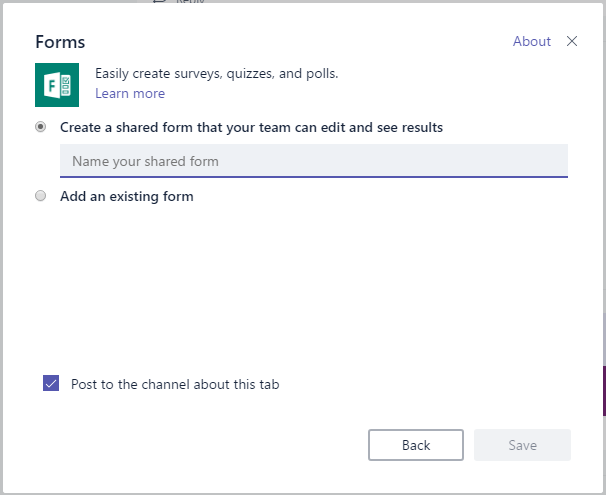 form1 Microsoft Teams, Forms and SharePoint all in one.