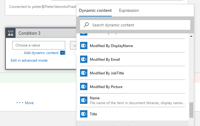 dynamic content2 Microsoft Flow - SharePoint triggers and their limitations