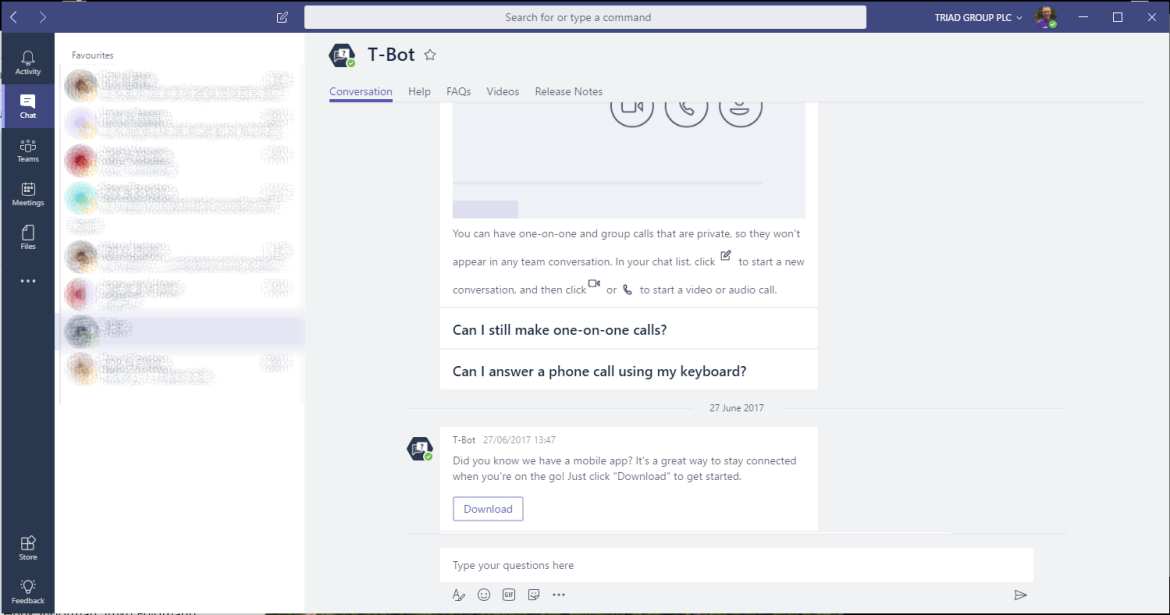 Search for or type a command
