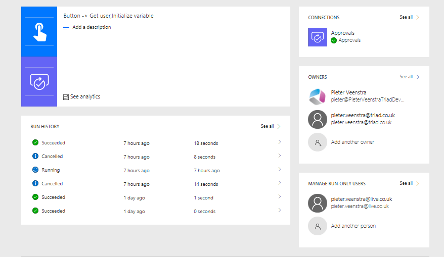 runasusers Are you running out of runs with Microsoft Flow?