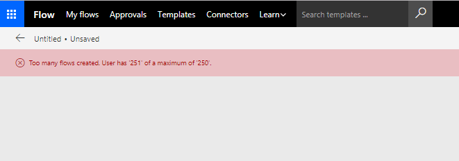 Maximum number of flows per user