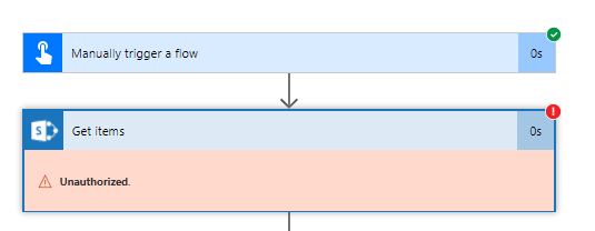unauthorized Manage your Microsoft Flow solution in production and development