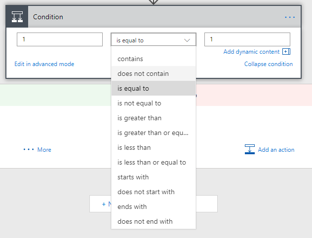 operations My conditional love in Microsoft Flow