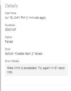 rate limit is exceeded try again in 61 seconds Rate limit is exceeded. Try again in 61 seconds.