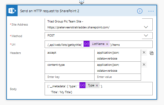 Create a new list item