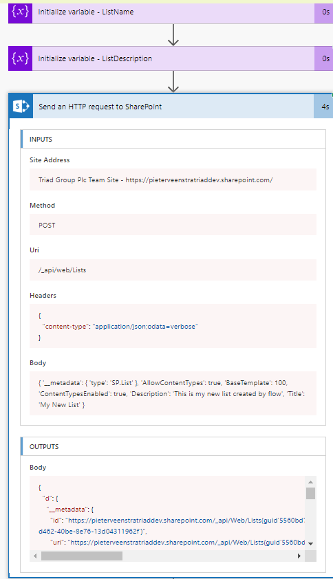 listcreatedrunhistory SharePoint / Microsoft Flow – Maintain List details for no-code developers