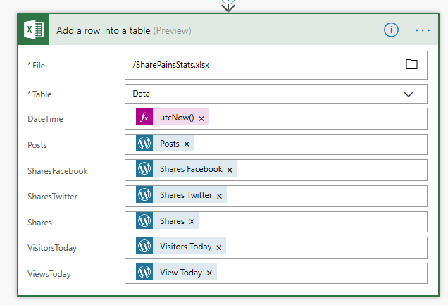 Add a row into a table Add a row into a table