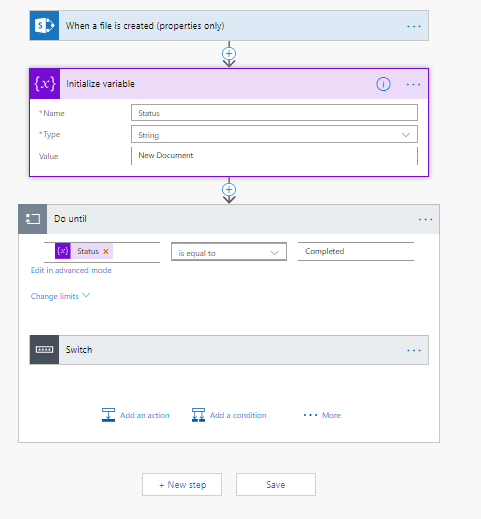 Do Until status is completed State driven flow in Power AUtomate