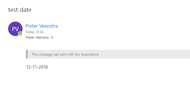 dateemail2 Date shown in clean format