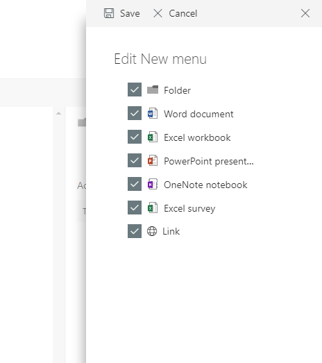 Edit new Menu Edit new Menu
