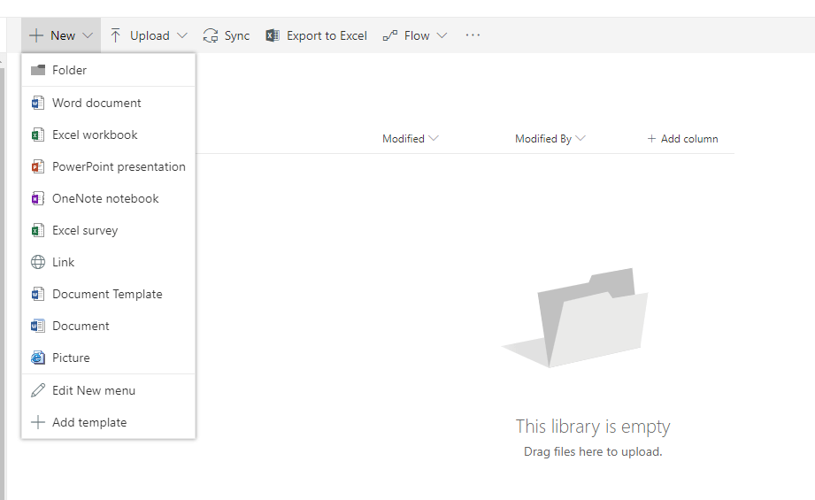 Edit new Menu with document formats and content types Edit new Menu with document formats and content types