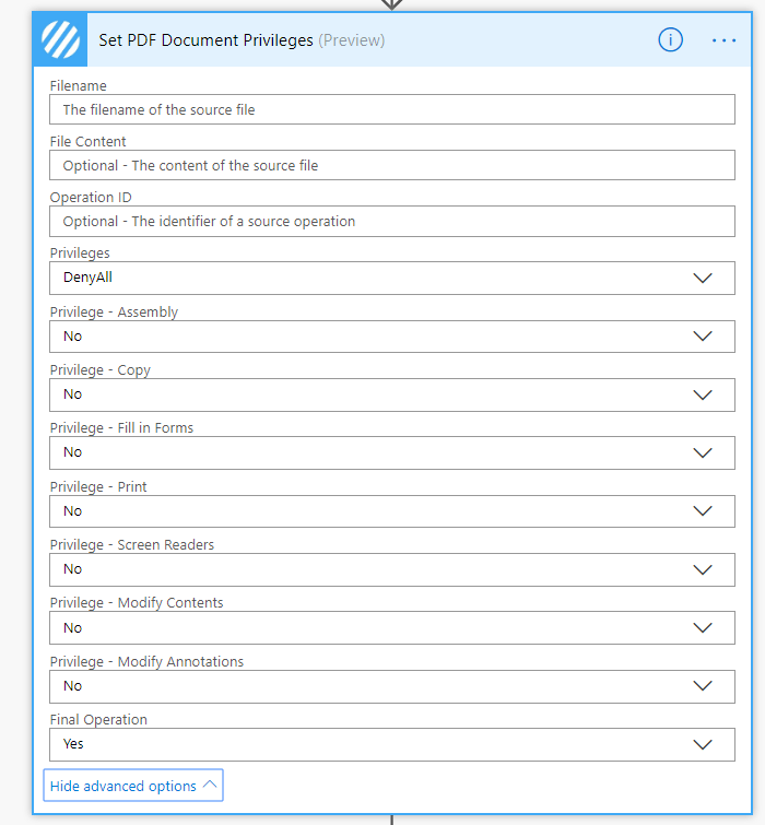 Set PDF Document Privileges Set PDF Document Privileges