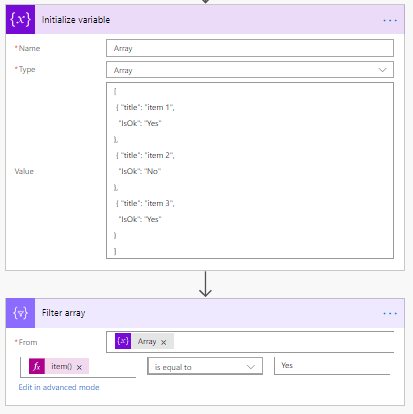 Create and Filter an array in 2 easy steps