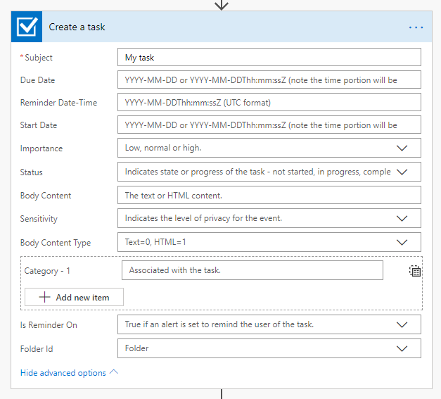 createtask Create a task