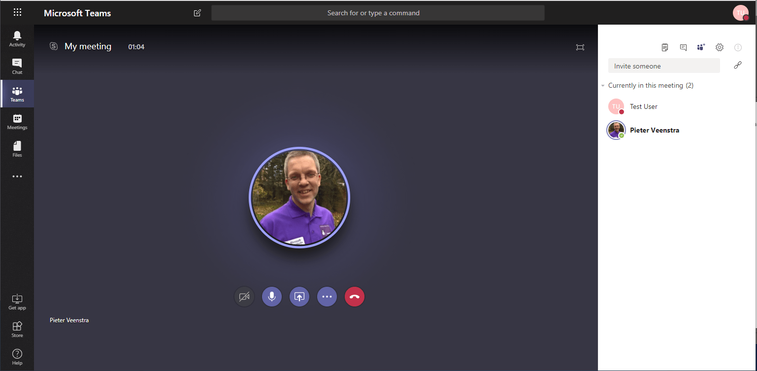 meetingwithmyself Start a meeting in Microsoft Teams
