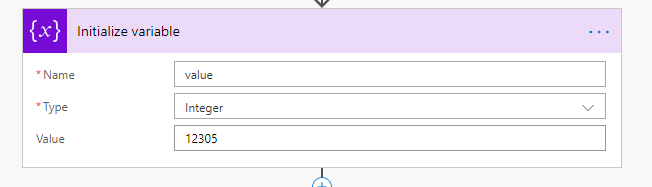 number Initialize an integer variable to 12305