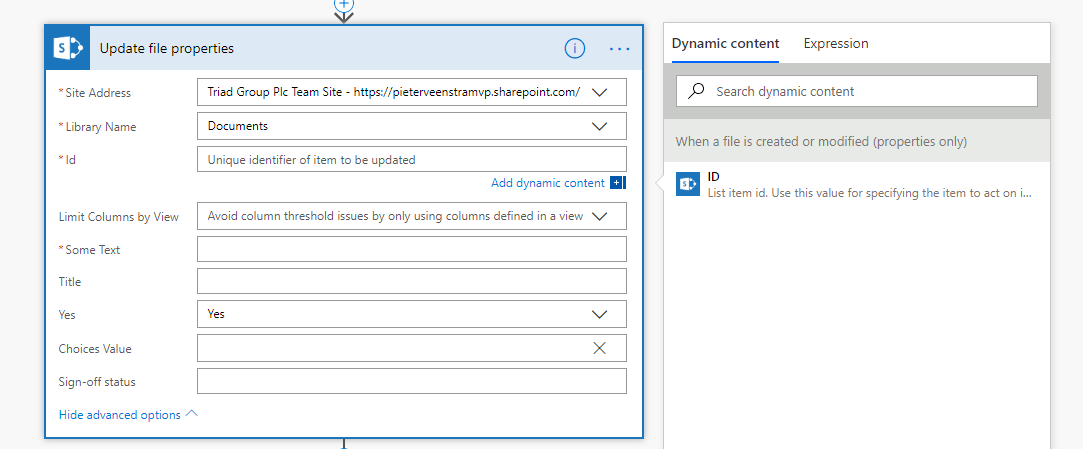updatefilepropertiesid Type checks that are done