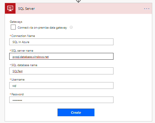 connect to sql connect to sql in Azure