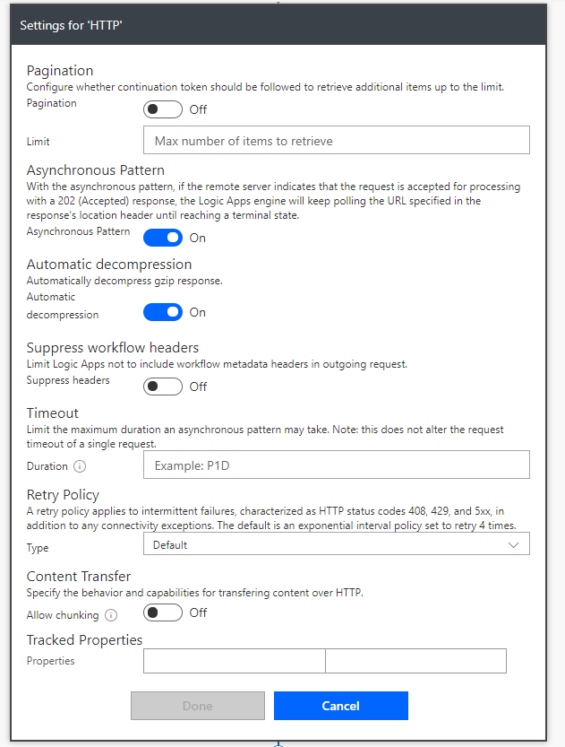 httpsettings HTTP request settings