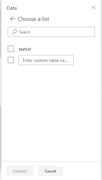 testlist PowerApps - Connect to your SharePoint document library