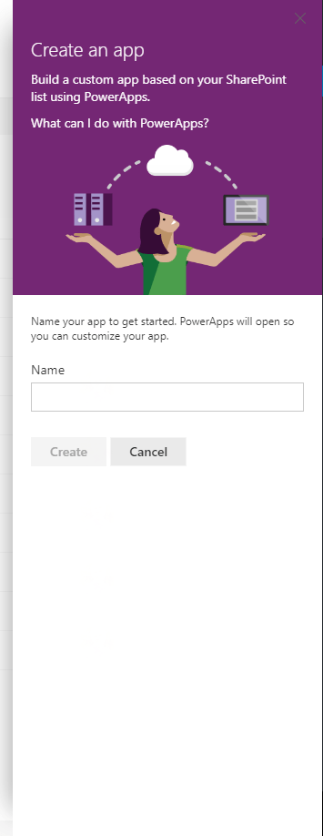 Create an app from a list