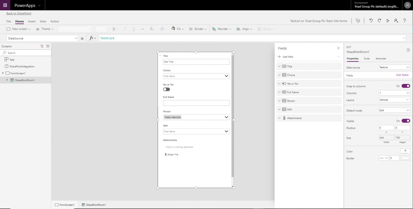 List edit forms