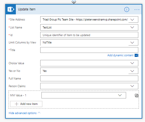 Update items having required fields Update items having required fields