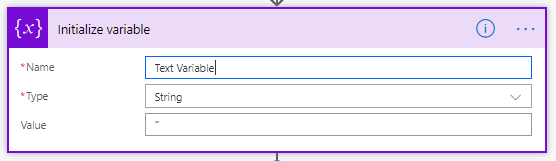 Initialising a variable to "