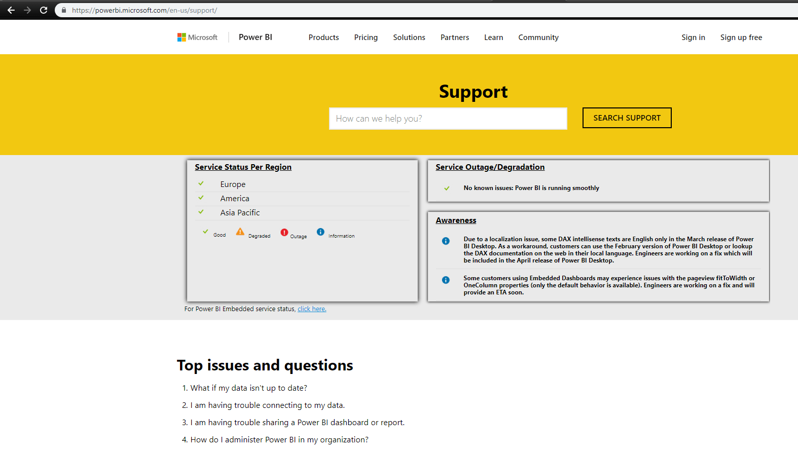 Power BI Support