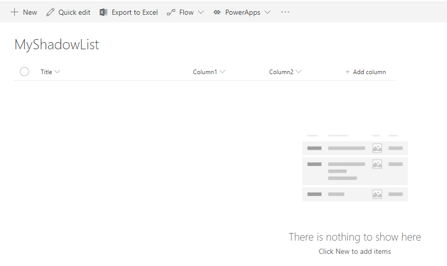 Shadow list in SharePoint