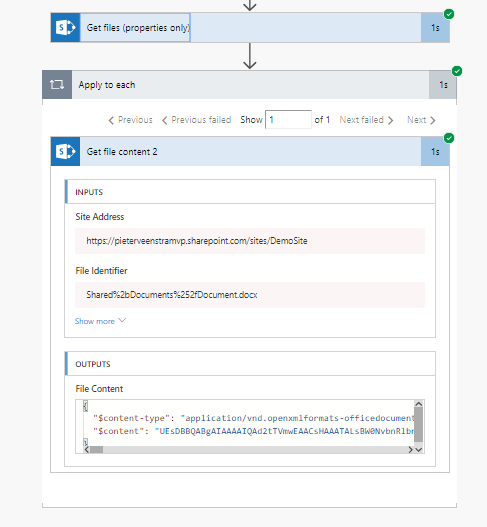 Get files added