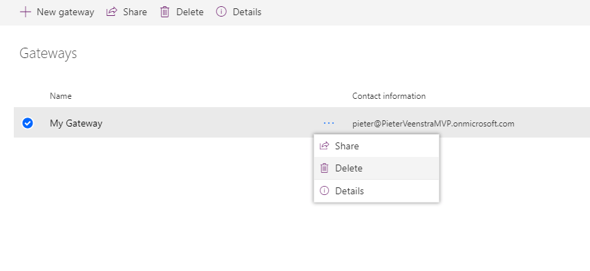 Manage Gateway