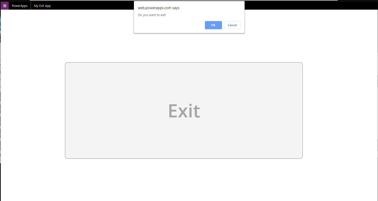 exitconfirmation 1 Exit PowerApps, Are you sure?