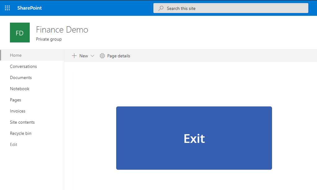 Exit On Page