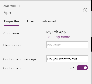 Update Exit Settings